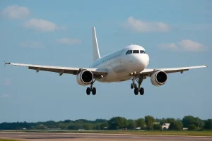 An airplane representing a budget airline and the opportunity for affordable travel across Europe