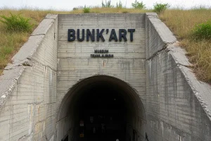 A photo of the entrance to the Bunk'Art museum in Tirana, Albania