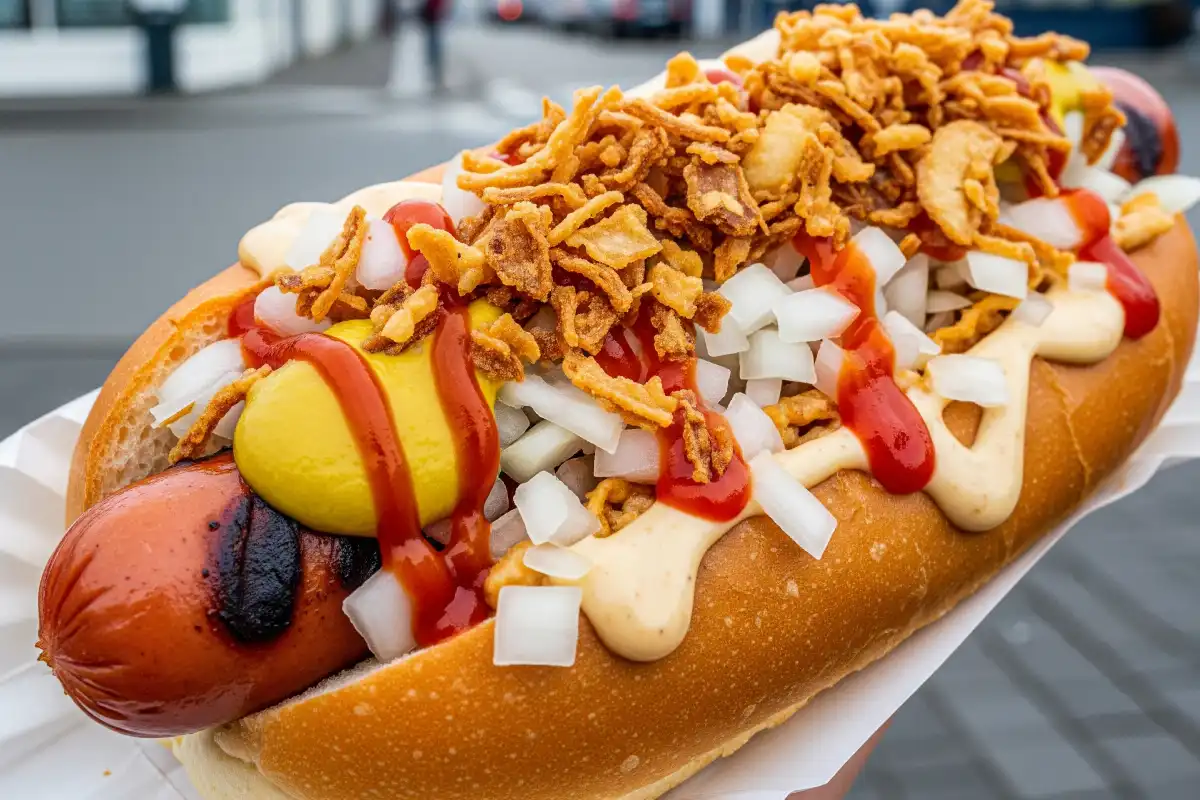 A photo of the famous Icelandic hot dog