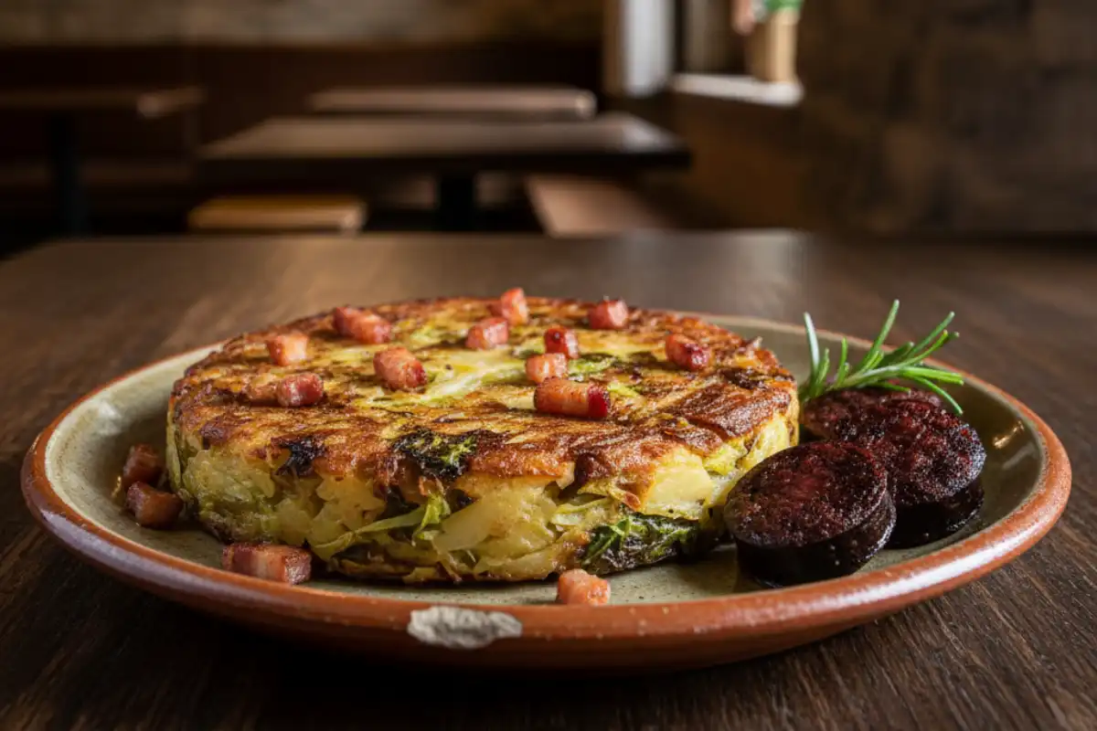 A photo of a traditional Andorran dish called Trinxat.