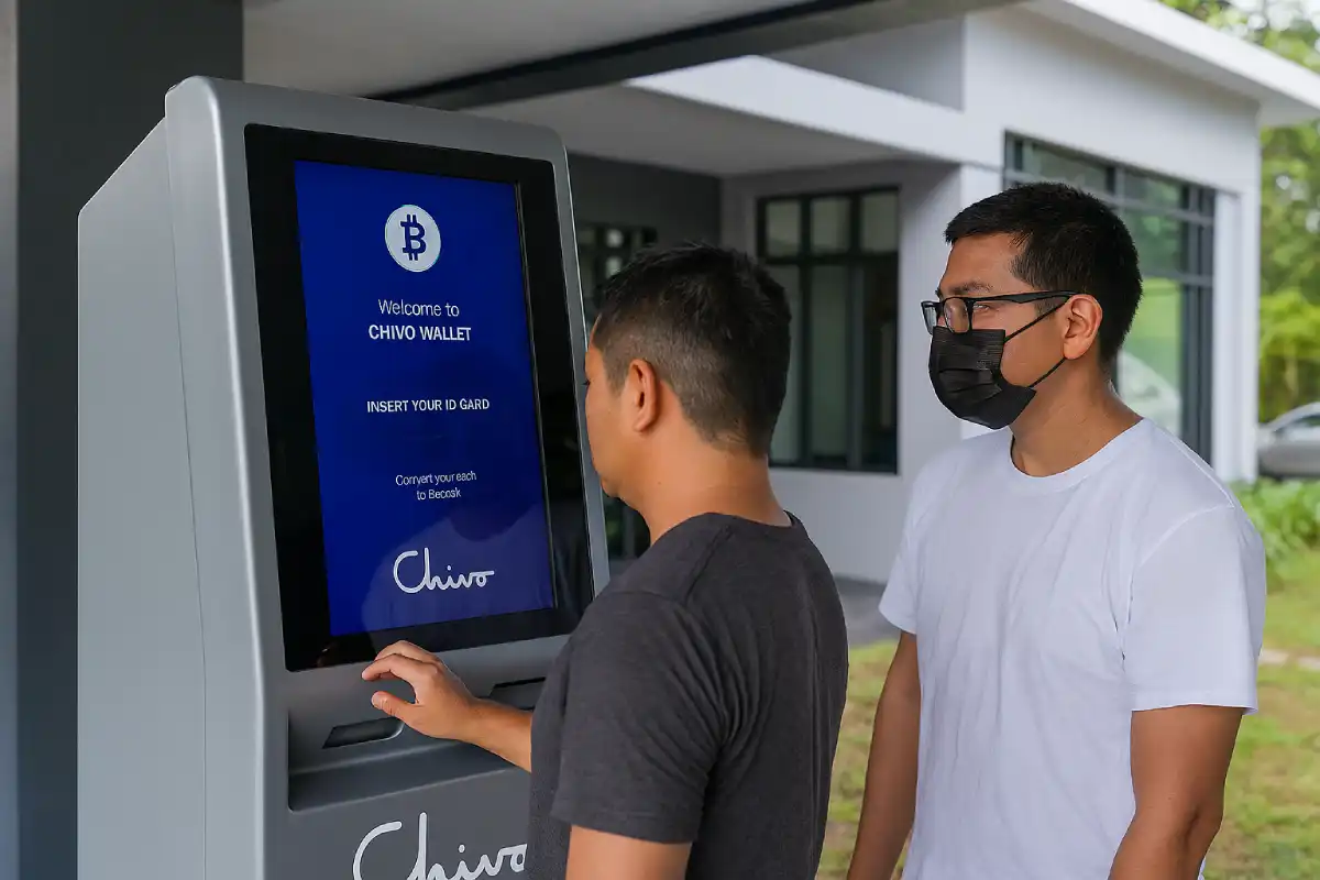 A Bitcoin ATM (Chivo machine) in El Salvador.