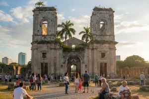 View of the ruins of the Old Cathedral of Managua.