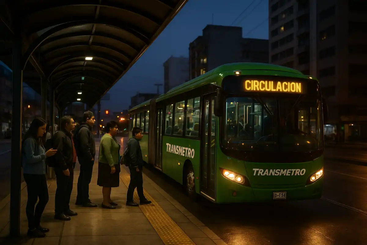 A photo of the Transmetro bus rapid transit system in Guatemala City.