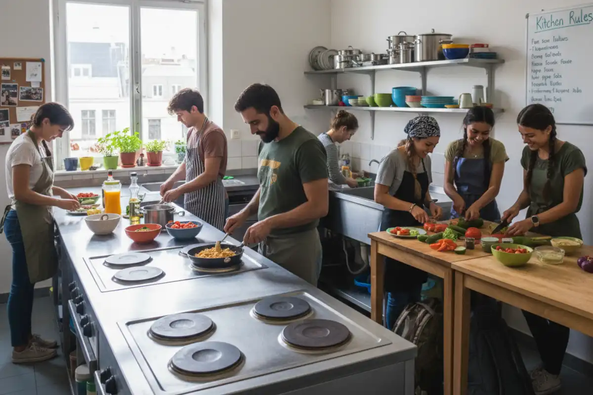 How to Use Hostel Kitchens Without Causing Chaos