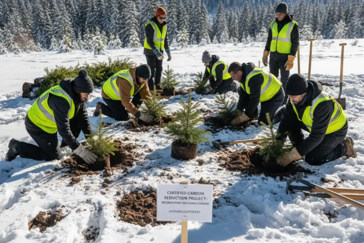 Winter travel carbon offset tips