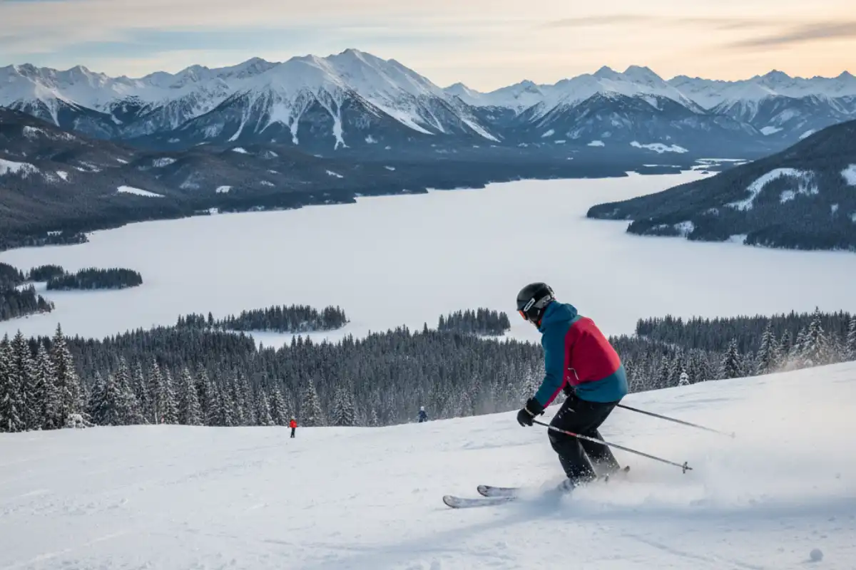 Vogel: Skiing Above Lake Bohinj