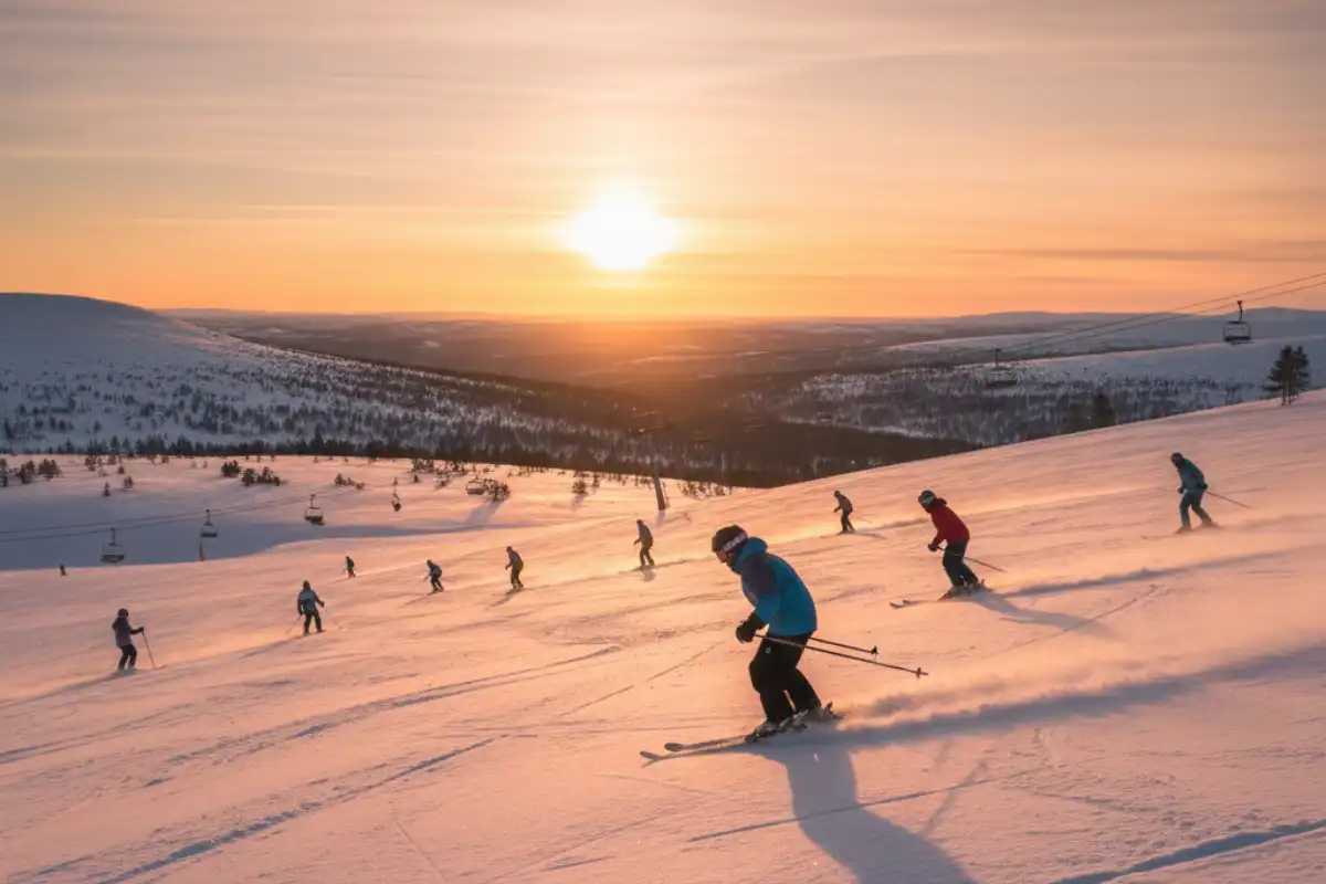 Riksgränsen: Midnight Sun Skiing Above the Arctic Circle