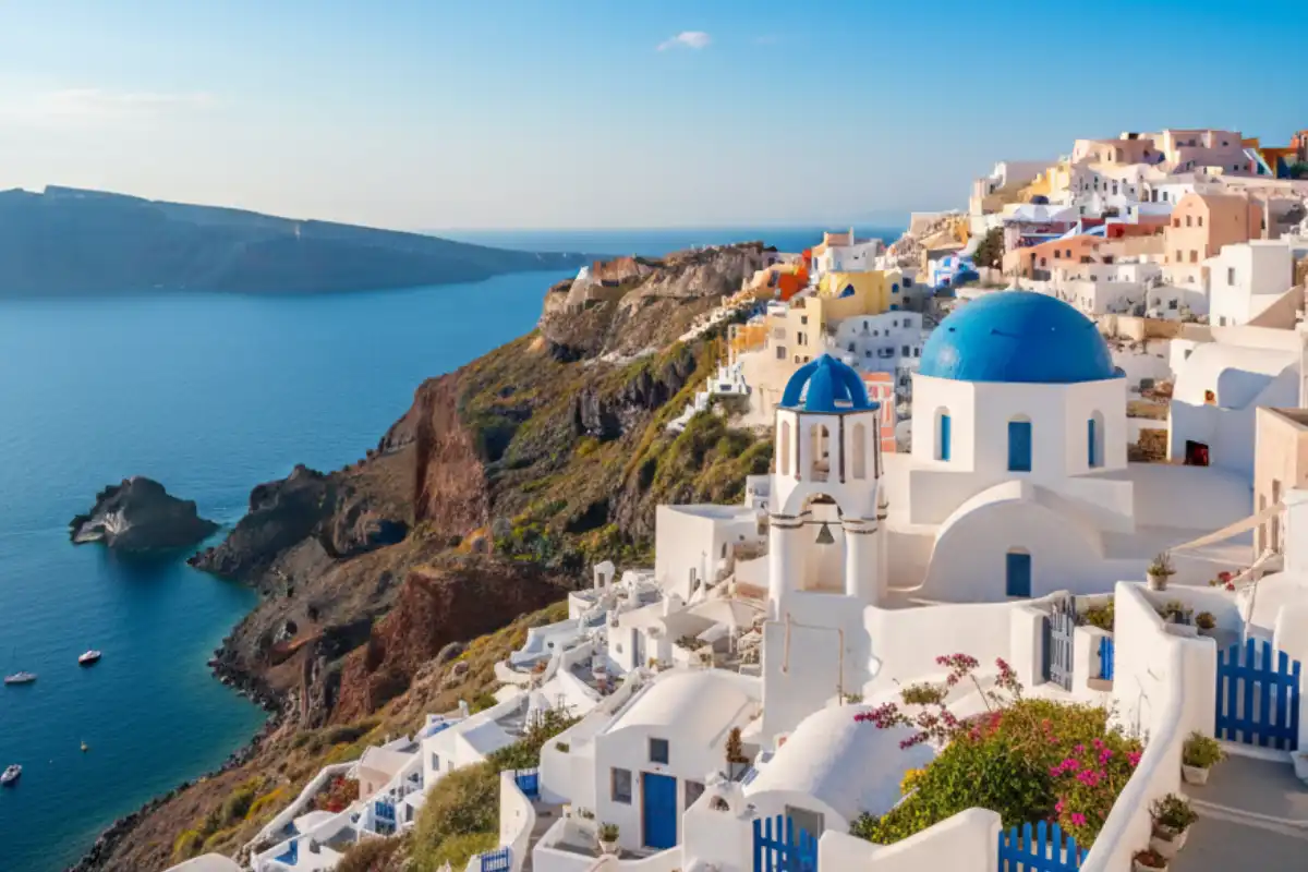 Santorini in Spring: White Houses and Blue Seas
