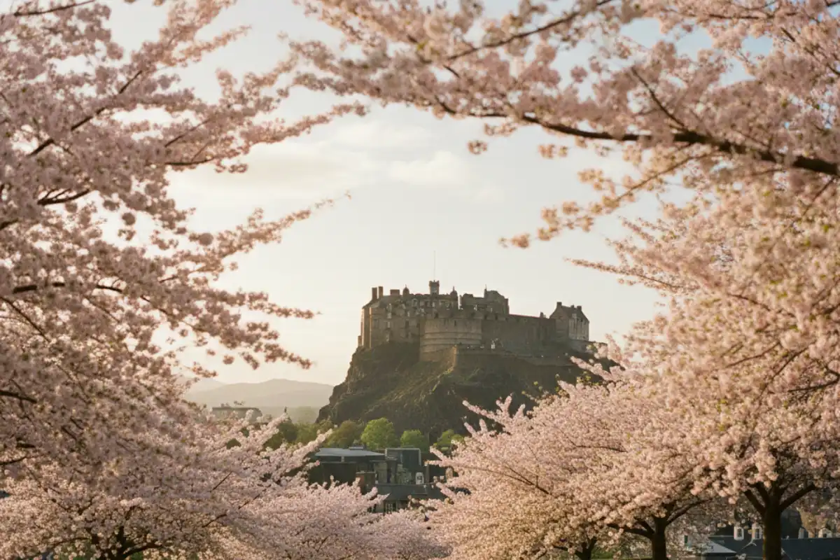 Edinburgh in Spring: Blossoming Streets and Historic Castles